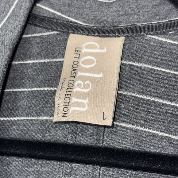 Dolan Left Coast Anthropologie Women’s Striped Gray Blazer Size Large - Picture 5 of 6